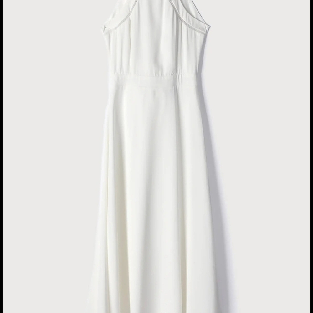 Lulu's White Halter Maxi Dress